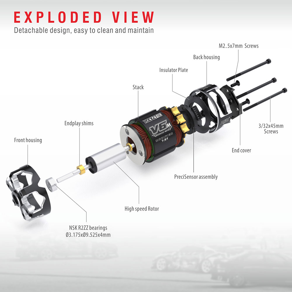 [�˾���ũ] 697175079669 [SURPASS HOBBY] 540-V6 Sensored Brushless Motor MODIFIED 8.5T 5