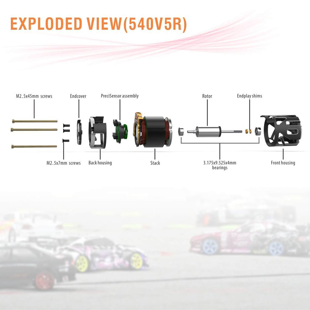 [�˾���ũ] 697175079508 [SURPASS HOBBY] Rocket 540-V5R Sensored Motor (Competition Level) 7.5T 7