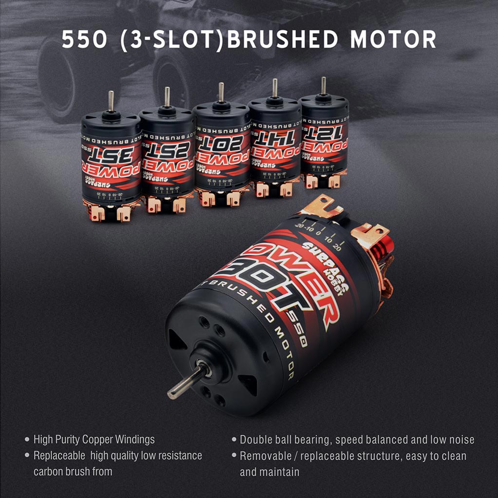 [�˾���ũ] 697238888266 [SURPASS HOBBY] 550 Brushed Motor 3-Slot for 1/10th RC Cars 12T RPM:26500 2