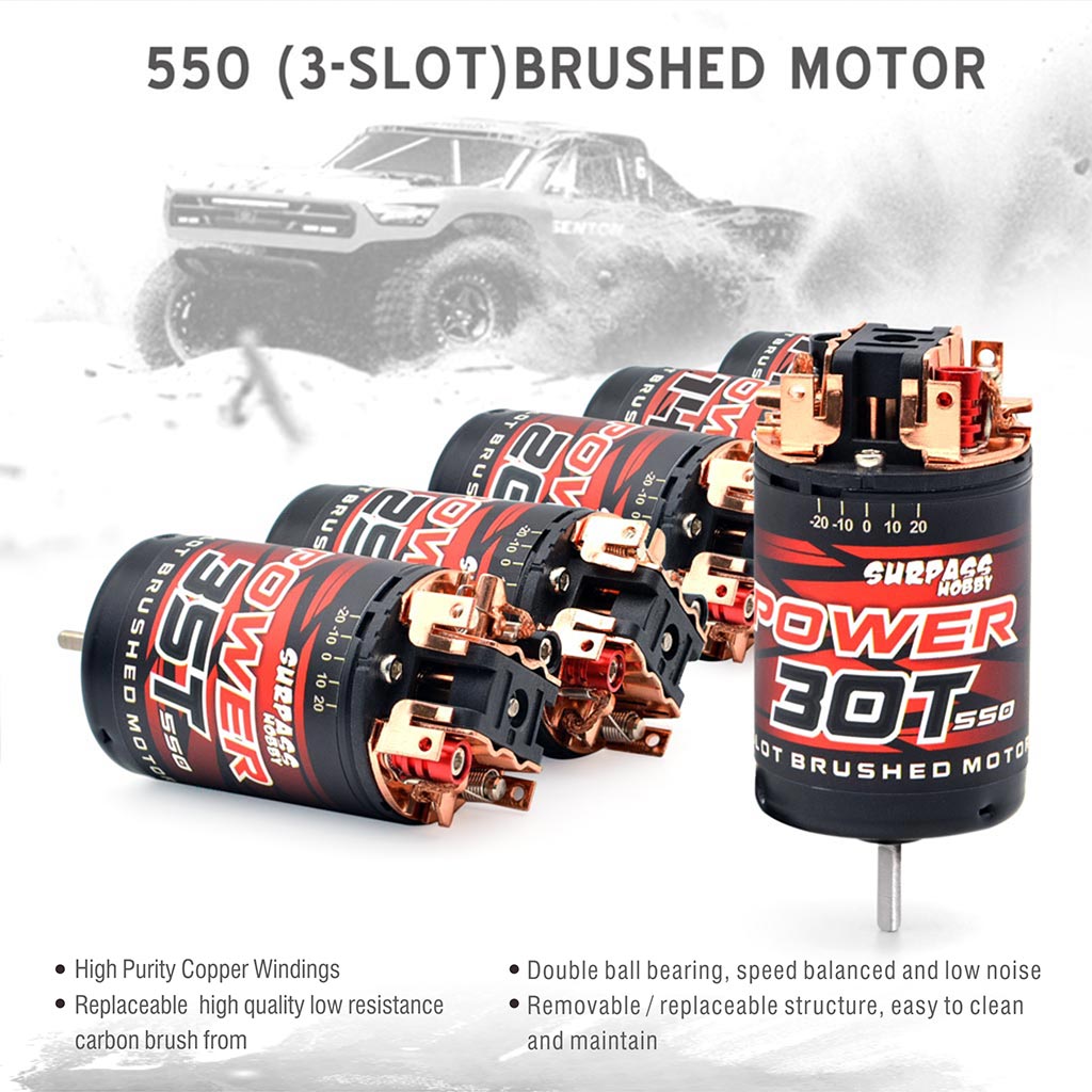 [�˾���ũ] 697238888266 [SURPASS HOBBY] 550 Brushed Motor 3-Slot for 1/10th RC Cars 12T RPM:26500 3