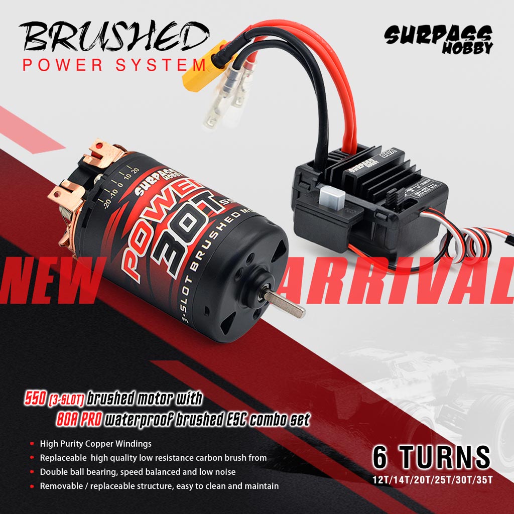 [�˾���ũ] 697238888267 [SURPASS HOBBY] 550 Brushed Motor 3-Slot for 1/10th RC Cars 14T RPM:23000 1