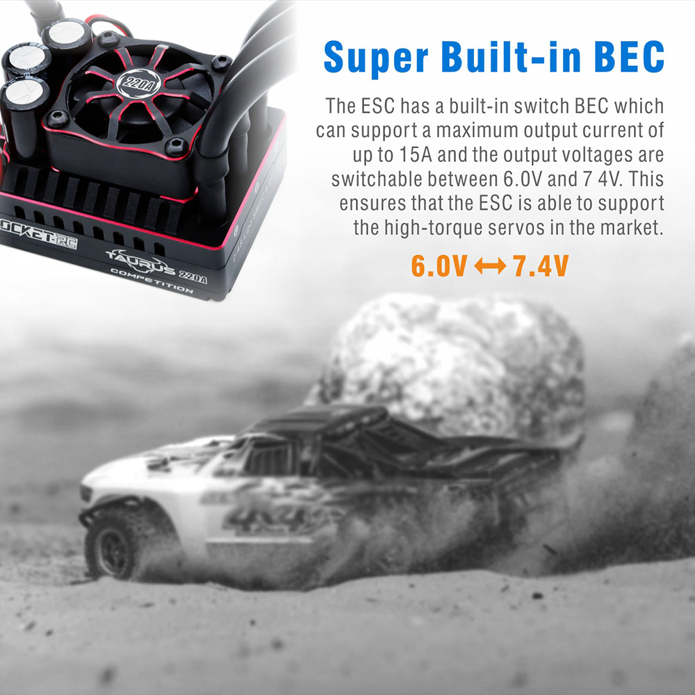 [�˾���ũ] 697238888984 [SURPASS HOBBY] Tauras 220A ESC for 1/8 1