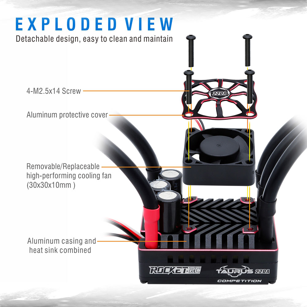 [�˾���ũ] 697238888984 [SURPASS HOBBY] Tauras 220A ESC for 1/8 8