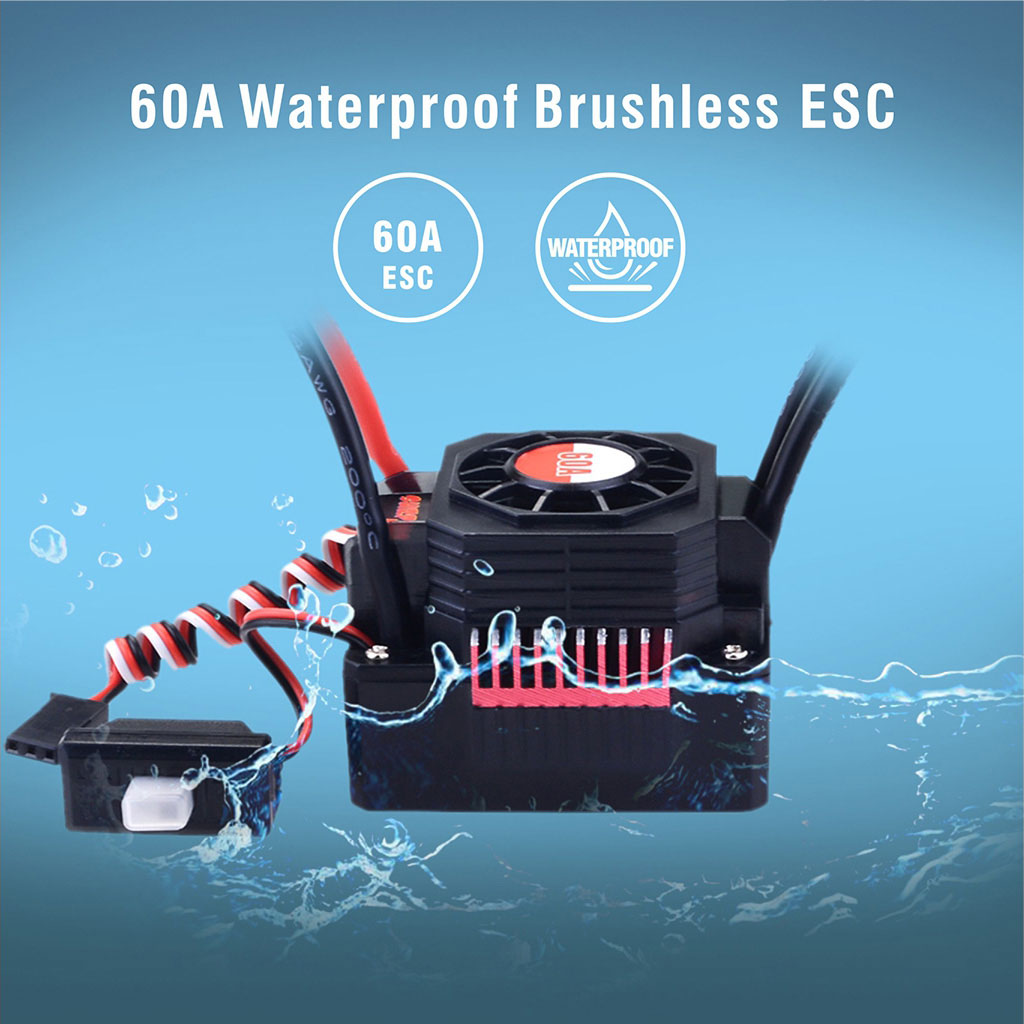 [�˾���ũ] 697238888006 [SURPASS HOBBY] Waterproof 3650 Brushless Motor with 60A ESC Combo Red Heatsink (2300KV) 6