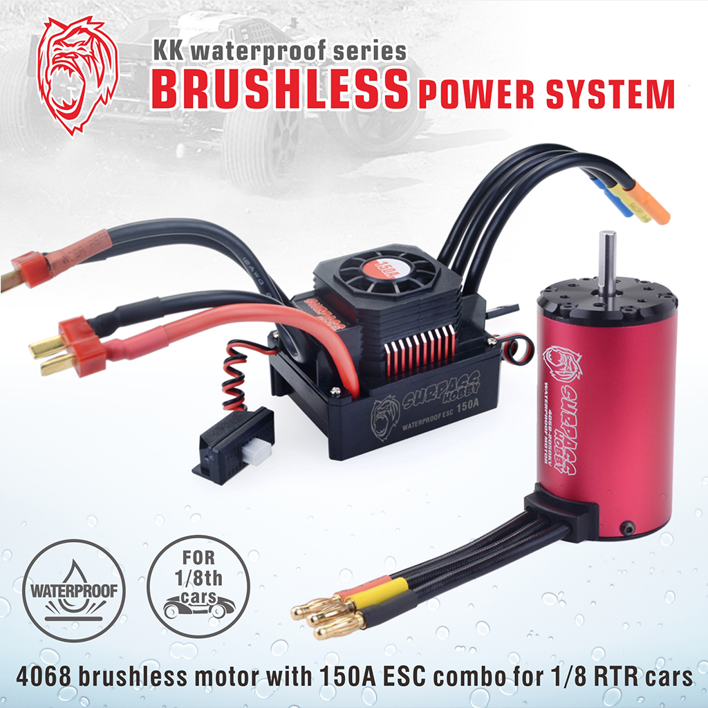 [�˾���ũ] 697175079644 [SURPASS HOBBY] Waterproof 4068 Brushless Motor with 150A ESC Combo 2050KV 1