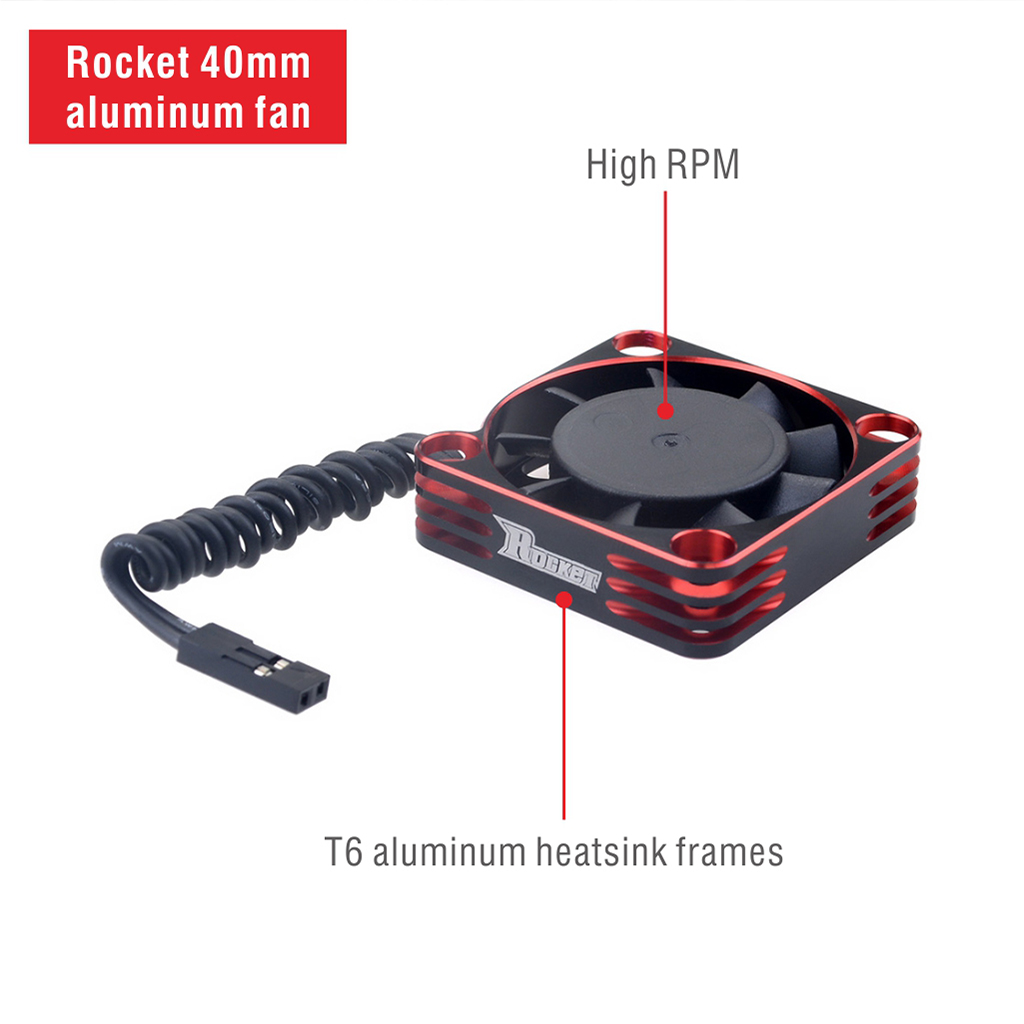 [�˾���ũ] 697238888161 [SURPASS HOBBY] Aluminum 404010 16000RPM Cooling Fan (Red&Black) 4