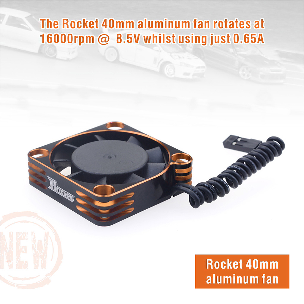 [�˾���ũ] 697238888162 [SURPASS HOBBY] Aluminum 404010 16000RPM Cooling Fan (Orange&Black) 1