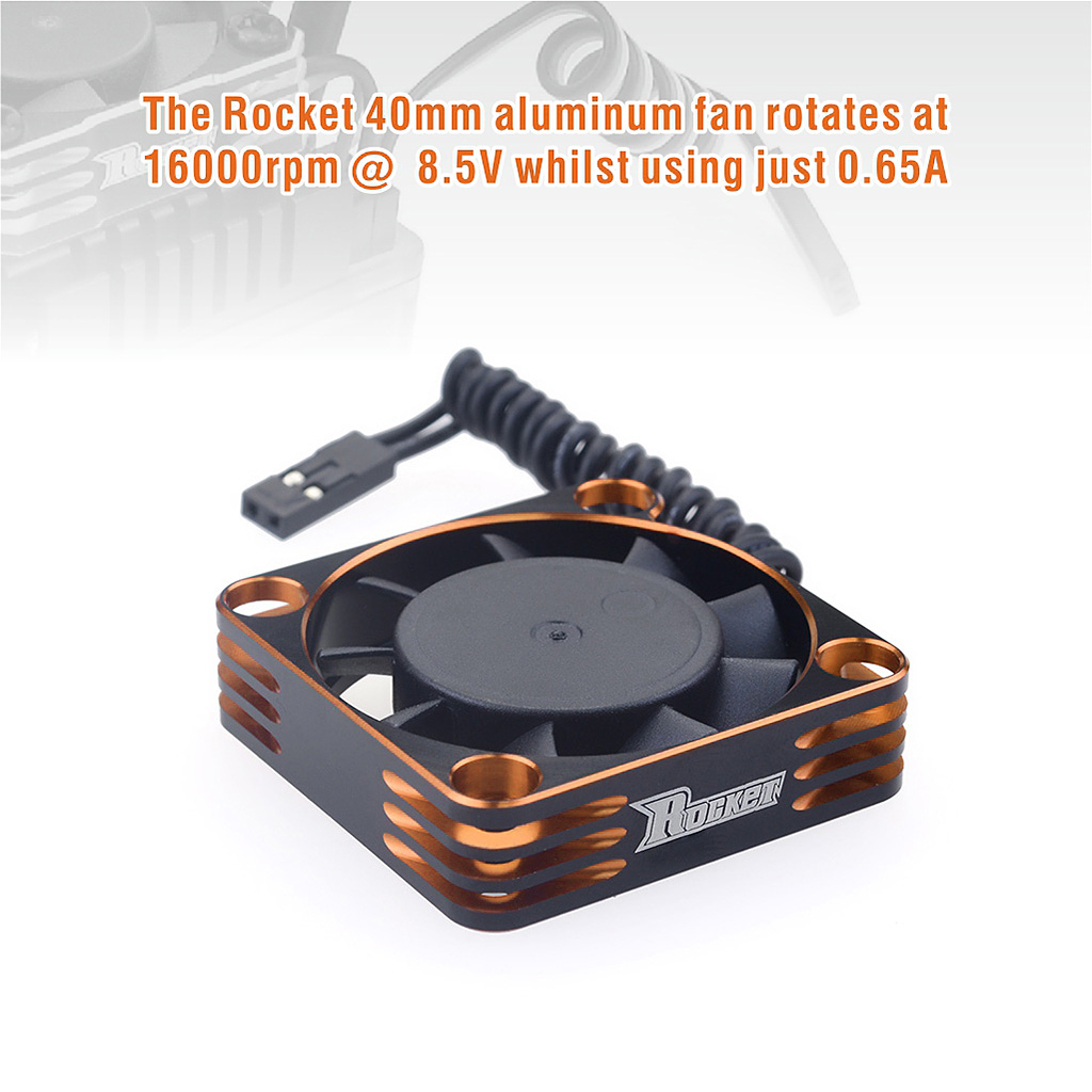 [�˾���ũ] 697238888162 [SURPASS HOBBY] Aluminum 404010 16000RPM Cooling Fan (Orange&Black) 2