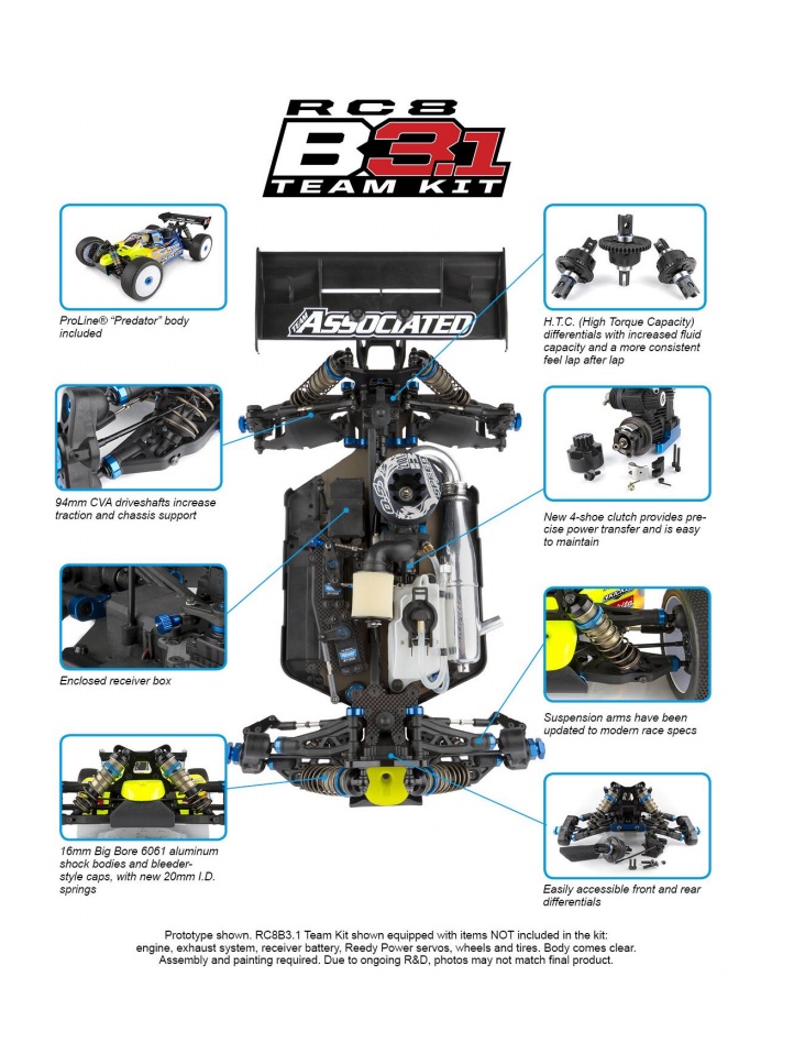 [�˾���ũ] AAK80935 [TEAM ASSOCIATED] AAK80935 RC8B3.1 Nitro Team Kit ����ǰ �������� 1
