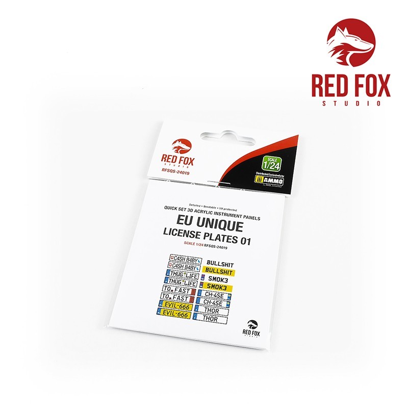 [�˾���ũ] CGRFSQS-24019 [Red Fox] CGRFSQS-24019 1/24 Unique License plates vol.01 (EU form) 1