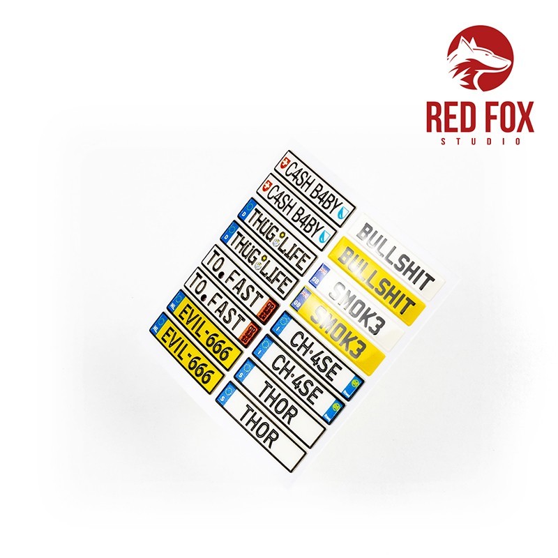 [�˾���ũ] CGRFSQS-24019 [Red Fox] CGRFSQS-24019 1/24 Unique License plates vol.01 (EU form) 3