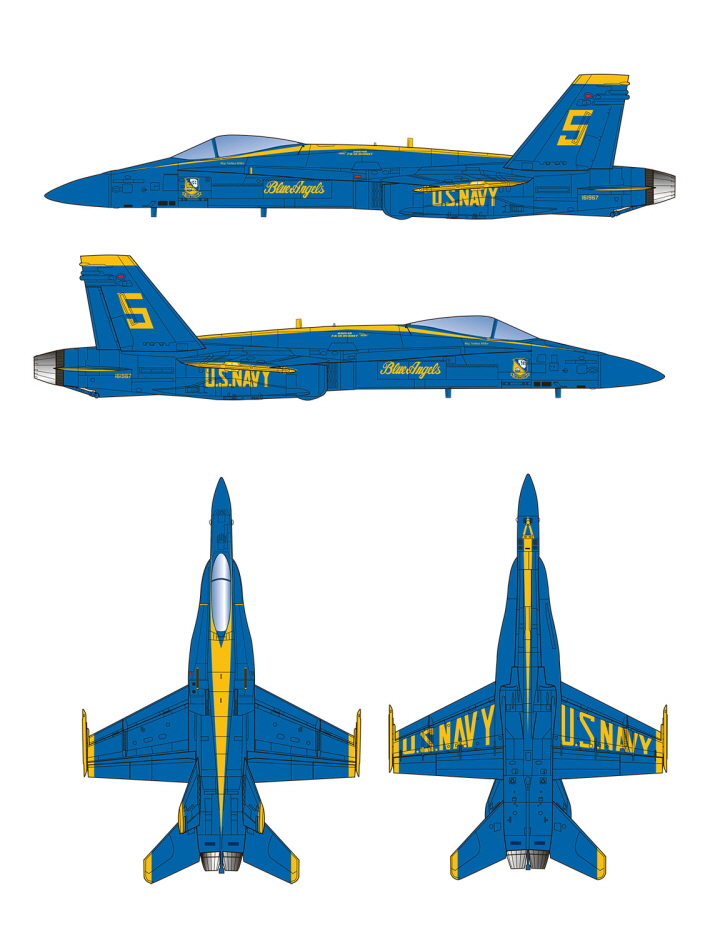 [�˾���ũ] BPFC-23 [PLATZ] BPFC-23 1/144 F/A-18C Hornet BlueAngels (2 kits) 4