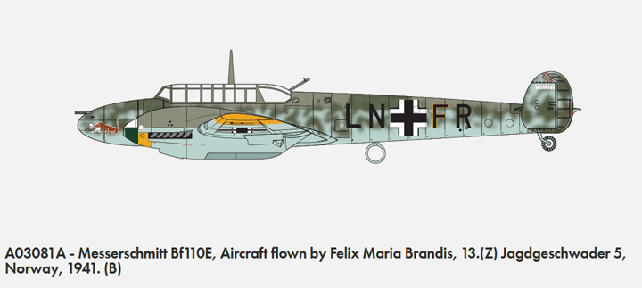 [�˾���ũ] BB03081A [Airfix] BB03081A 1/72 Messerschmitt Bf110E/E-2 TROP 3