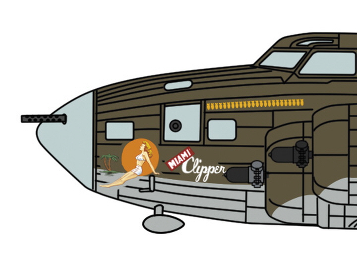 [�˾���ũ] BH02462 [Hasegawa] BH02462 1/72 B-17F Flying Fortress Miami Clipper 3