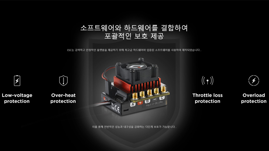 [�˾���ũ] 30125002 [HOBBYWING] QUICRUN 10BL120 G2 Sensored 120A ������ �귯�ø��� ���ӱ� 5