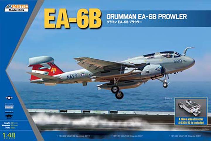 [�˾���ũ] CNK48044 [Kinetic] CNK48044 1/48 EA-6B Prowler (New Wings) with a three-wheel tractor 1