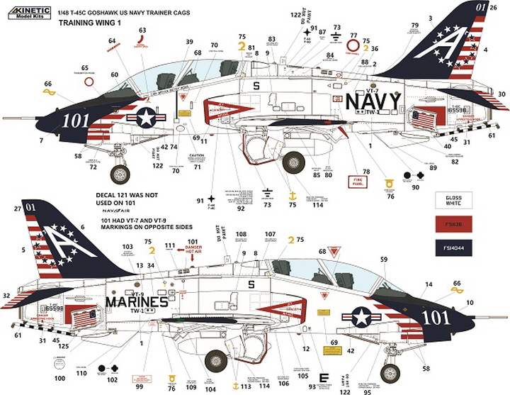 [�˾���ũ] CNK48094 [Kinetic] CNK48094 1/48 T-45C Goshawk US Navy Trainer CAGS 3