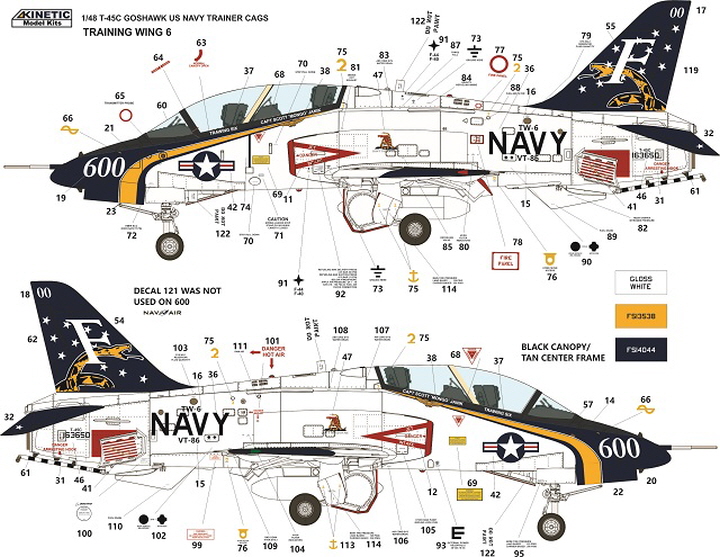 [�˾���ũ] CNK48094 [Kinetic] CNK48094 1/48 T-45C Goshawk US Navy Trainer CAGS 4
