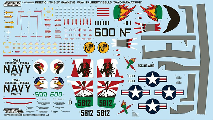 [�˾���ũ] CNK48066 [Kinetic] CNK48066 1/48 E-2C Hawkeye 2000 VAW-115 Liberty Bells Sayonara Atsugi 2