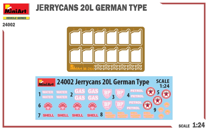 [�˾���ũ] BE24002 [Miniart] BE24002 1/24 Jerrycans 20L German Type 2
