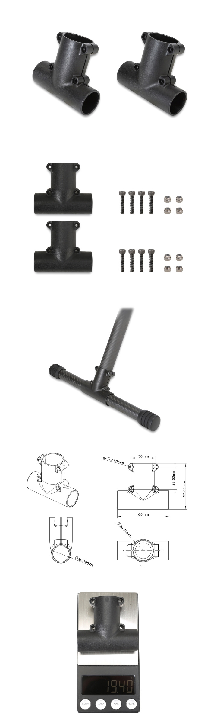 [�˾���ũ] TL1804 [TR] T-Type Landing Skid Joiner(��25���20/LW) 1