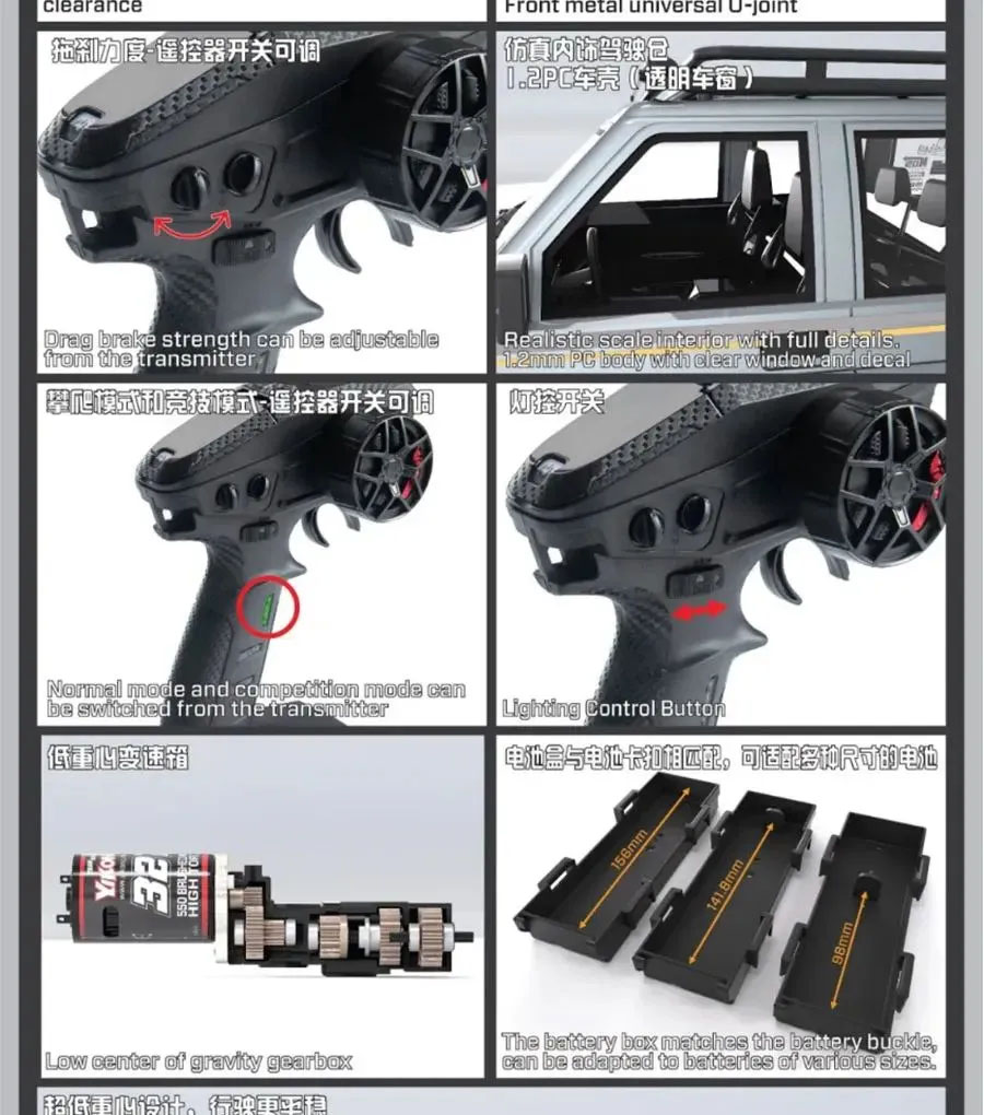 [�˾���ũ] YK4107-Slate gray [YK HOBBY] 1:10 YK4107 4WD 2�� SUV Trial �� Ʈ���̾� RTR Slate gray 16