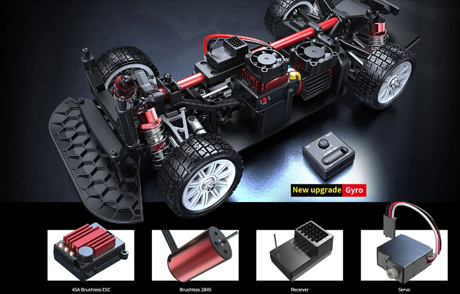 [�˾���ũ] 14303 [MJX RC] HYPER GO 14303 1/14 �帮��Ʈ RC �ڵ��� �귯�ø��� ���� ���� �� 42km/h- [LED��Ʈ�Ѱ����ϰ� �帮����Ÿ�̾ ���Ե� ���̷γ���� ����] 5