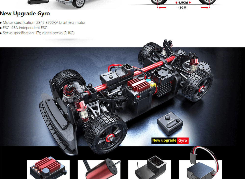 [�˾���ũ] 14303 [MJX RC] HYPER GO 14303 1/14 �帮��Ʈ RC �ڵ��� �귯�ø��� ���� ���� �� 42km/h- [LED��Ʈ�Ѱ����ϰ� �帮����Ÿ�̾ ���Ե� ���̷γ���� ����] 7