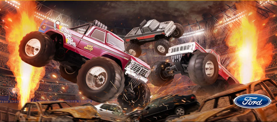 �˾���ũ FMS11023RSHR [ROC HOBBY] FMS 1:10 Ford F100 Monster Truck RTR 2WD RS ����, High Roller 1