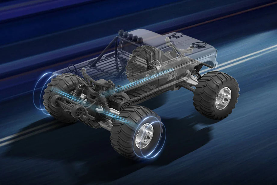�˾���ũ FMS11023RSHR [ROC HOBBY] FMS 1:10 Ford F100 Monster Truck RTR 2WD RS ����, High Roller 2