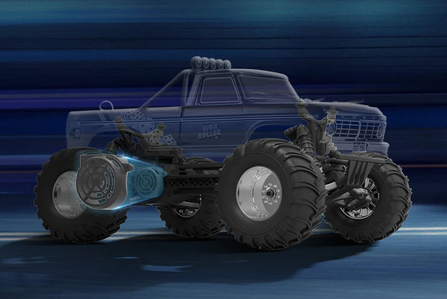 �˾���ũ FMS11023RSHR [ROC HOBBY] FMS 1:10 Ford F100 Monster Truck RTR 2WD RS ����, High Roller 5