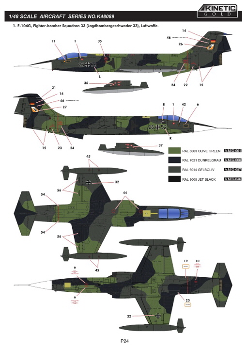 [�˾���ũ] CNK48089 [Kinetic] CNK48089 1/48 TF-104G / F-104G Luftwaffe Starfighter (2 in 1) 4