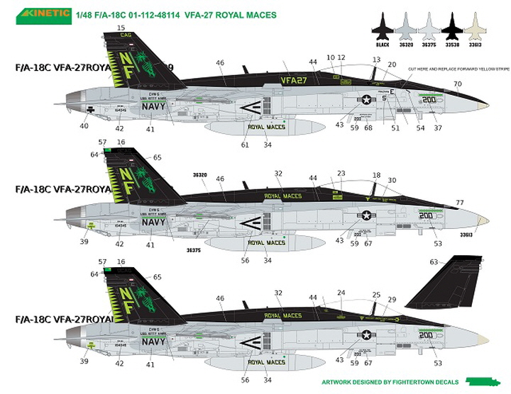 [�˾���ũ] CNK48114 [Kinetic] CNK48114 1/48 F/A-18C VFA-27 Royal Mace 2