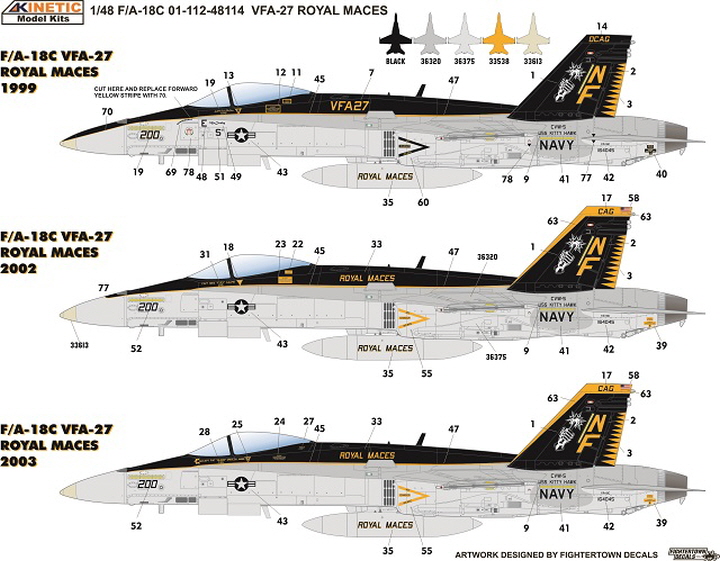 [�˾���ũ] CNK48114 [Kinetic] CNK48114 1/48 F/A-18C VFA-27 Royal Mace 4